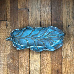 Hand Crafted Stoneware Leaf Dish